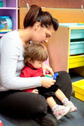 teacher with toddler